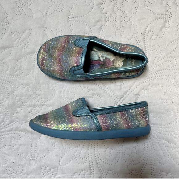 Disney Frozen Slip On Sparkle Shoes Size 7.5 - Picture 5 of 14